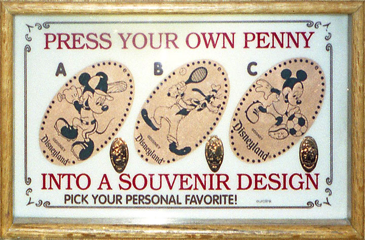 Disneyland pressed pennies