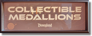 Marquee: #136-139 Disneyland Darth Vader, Darth Maul, Emperor Palpatine, Kylo Ren. Medallion #136-139.  Space Mountain Exit, April 26, 2024.