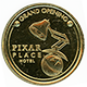 Reverse, #127-130 medallions, Pixar Place Hotel Grand Opening Medallion Set, Pixar Lamp balancing on top of the Pixar Ball / Luxo Ball, Pixar Place Hotel. Pixar Place Hotel 1-30-2024 