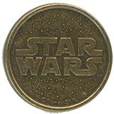 Reverse Star Wars, for #161-164 Star Wars medallions. #161 Huyang, #162 Mandalorian & Grogu, #163 Baby Yoda / Grogu, and #164 The Armorer. Star Wars Trading Post, Downtown Disney. 4-26-2024. 